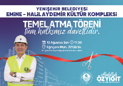 Yenişehir Belediyesi yeni kültür kompleksinin temelini yarın atıyor